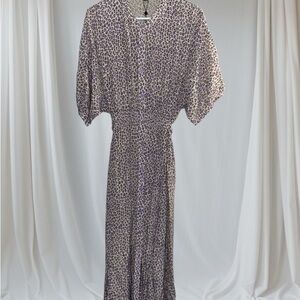 Whistles Dash Leopard MIDI Dress, Size 12